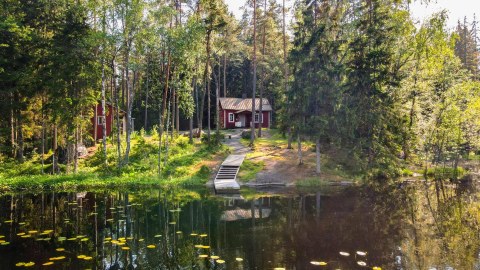 Wilderness cabin Tikankolo in summer