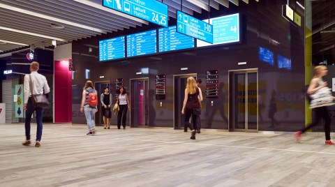 People in Matinkylä metro station, Espoo